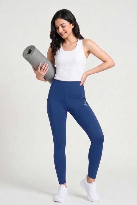 Zelocity Quick Dry Training Leggings - Deja Vu Blue — image 2